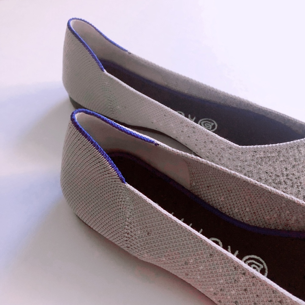 SOLD Rothy’s Pearl Metallic Points Size 9 Silver - Picture 4 of 5